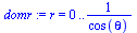 r = 0 .. `/`(1, `*`(cos(theta)))